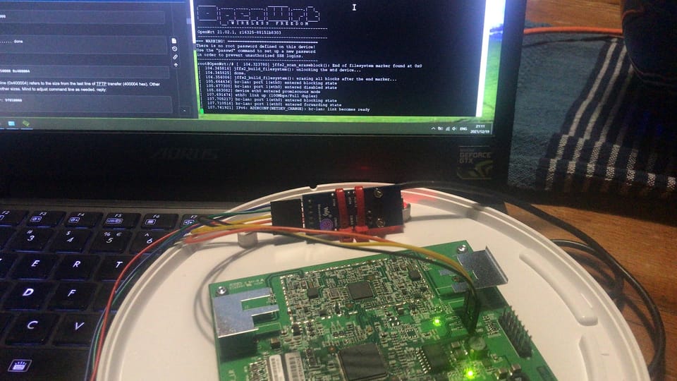 Covid adventures - hacking an unifi access point to boot openwrt